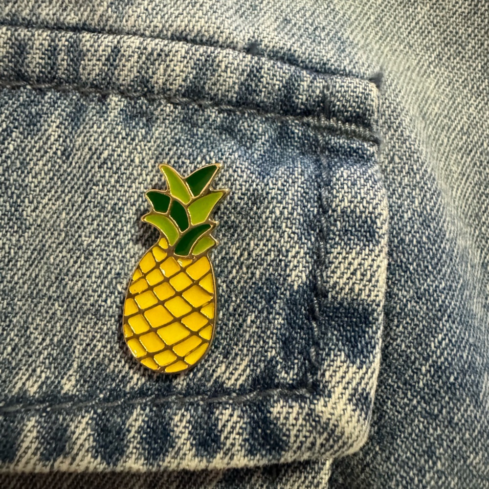 5/$15 Pineapple quality enamel pin